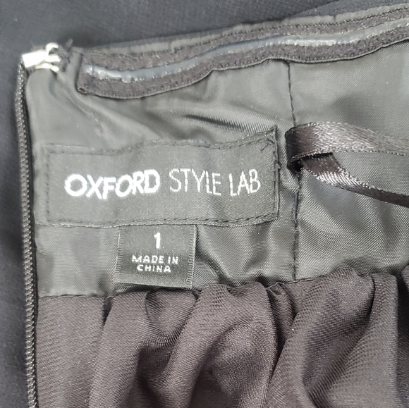 Oxford style lab black sheer baby doll mini dress size 1 - Picture 2 of 3